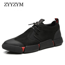 ZYYZYM-Zapatos informales para Hombre, calzado De cuero transpirable, a la moda, color negro, para primavera y otoño 2024 - compra barato