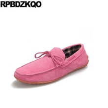 British Style Shoes Spring Nubuck Men Loafers Luxury Brand Driving High Quality Suede Boat Genuine Leather Real Flats Moccasins 2024 - buy cheap