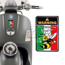 Pegatinas 3D para motocicleta, funda Don't Touch My Vespa calcomanías de advertencia, para PIAGGIO VESPA GTS GTV LX LXV 125 250 300 Ie Super 2024 - compra barato