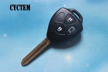 CYCTEM 3 Botões Carro Shell Chave de Substituição Caso Fob Remoto Chave Capa Apto Para Toyota Camry Toy43 2024 - compre barato