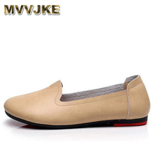 MVVJKE-zapatos de piel auténtica hechos a mano para mujer, mocasines planos de ocio suave, calzado informal para conducir 2024 - compra barato