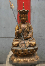 Xd 002625 Подробная информация о 36 "Китай буддийская из бронзы Ksitigarbha Будда Бодхисаттва скульптура статуя 2024 - купить недорого