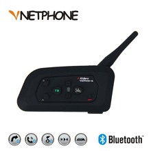 VNETPHONE-intercomunicador V4 para motocicleta, auriculares con Bluetooth para casco, resistente al agua, compatible con teléfono inteligente, Radio FM, USB 2024 - compra barato