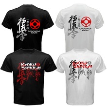 Мужская хлопковая футболка с принтом kyokussinkai Kai Kan Karate One Hit Kill Mma Mix Martial Art, лето 2019 2024 - купить недорого