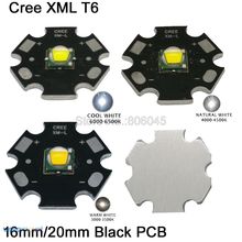 5pcs CREE XML XM-L T6 Cool White 6500K Neutral White 4500K Warm White 3000K High Power LED Emitter 16mm 20mm Black Aluminum PCB 2024 - buy cheap