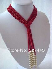 Wholesale free shipping >>5MM beautiful Stunning Red Coral Necklace 2024 - buy cheap