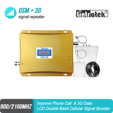LCD Display Mobile Signal Repeater GSM 900mhz 3G WCDMA 2100mhz Dual Band GSM 900 3G UMTS 2100 Cell Phone Booster Amplifier 52 2024 - buy cheap