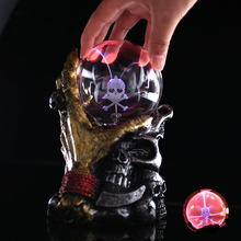 Crystal Globe Plasma Ball Halloween Skull Music Sphere Desktop Lightning EU Plug Night Lamp 220V Home Decor 2024 - buy cheap