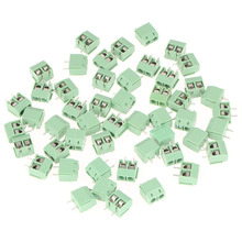 50pcs/set 2 Pin 5mm Pitch Green PCB Universal Screw Terminal Block Connector 2Pin Screw PCB Terminal Block Connector 2024 - buy cheap