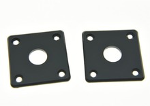 KAISH Guitar Jack Plate Square Flat Base  Plastic Black 2024 - buy cheap