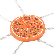 Collar de Pizza con personalidad para amigos, nuevo diseño, a la moda, regalos para amigos, venta al por mayor, 18 unidades/lote 2024 - compra barato