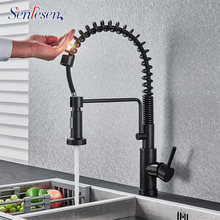 Senlesen Black  Kitchen Faucet Touchless Single Handle Cold and Hot Water Mixer Tap Sensor Kitchen Faucets Sensitive 2024 - buy cheap