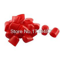 20Pcs Red Soft Plastic PVC Insulated End Sleeves Caps Cover 22mm Dia 2024 - buy cheap