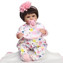 Силиконовые куклы reborn куклы-игрушки для девочек, 18 дюймов, реалистичные куклы reborn, мягкие на ощупь 2024 - купить недорого