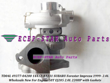 Turbo para SUBARU Impreza Forester 58T EJ20 EJ205 2.0L 210HP, TD04L 49377-04200 04200 4937704200 14412AA231 14412-AA231 2024 - compra barato