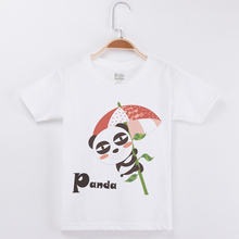 Limited Time Discount Children Clothing White T-Shirt For Girl Child Shirt Boy Popular tees Top panda Print Cotton Short Sleeve 2024 - buy cheap