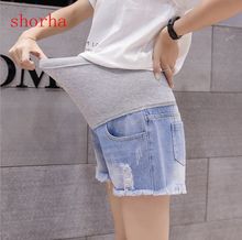 Pregnant Women Short Pants Summer Maternity Jean Shorts Adjustable Waist Pregnancy Denim Short  Maternity Clothing 2024 - buy cheap