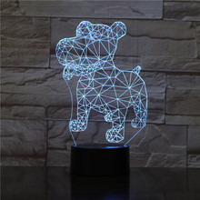 Lámpara 3D Rottweiler con Sensor táctil para niños, luces LED de noche con USB para escritorio, decoración de cabecera, perro, regalo 2024 - compra barato