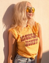 Camiseta manga curta mel de estrada, camiseta gráfica vintage unissex grunge tumblr, estética 70s- 80s-90s com citação 2024 - compre barato