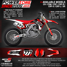PowerZone Custom Team Graphics Backgrounds Decals 3M Stickers Kit For HONDA CRF250R 2014-2017 CRF450R 2013-2016 082 2024 - buy cheap