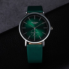 Минималистичные женские кварцевые часы reloj mujer, Модные Зеленые Элегантные повседневные женские часы с циферблатом, женские часы с кожаным ремешком XB40 2024 - купить недорого