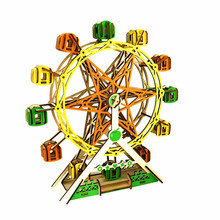 Украшение колеса обозрения 3D деревянная головоломка детские развивающие игрушки DIY бумажные Пазлы Модель орла игрушки для детей 2024 - купить недорого