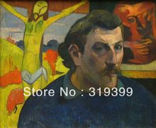 Retrato de pintura al óleo sobre lienzo de lino, lienzo de lino, artista con el amarillo, por paul Gaguin, pintura al óleo hecha a mano, envío gratuito por DHL 2024 - compra barato