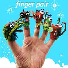 5PCS/set Cute Cartoon Biological Animal Finger Puppet soft Toys Child Baby Favor Dolls Children Finger Puppets Halloween gifts 2024 - buy cheap