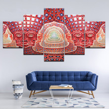 5 Pieces Canvas Painting Psychedelic Face Wall Art Modular HD Prints Pictures Tool Alex Grey Metal Music Poster Home Decor Frame 2024 - buy cheap