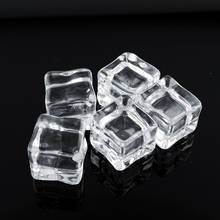 16PCS/Lot Artificial Ice Cube Clear Square Fake Acrylic Ice Cube Stone Crystal Wine Cooler Home Decor Bar Party Supplies 2024 - buy cheap