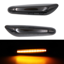Luz LED de posición lateral para coche, luz ámbar ahumada para E46, E36, E90, E91, E60, E61, E81, E82, BMW E88, E92, E93, X1, E84, X3, E83, X5, 2 piezas 2024 - compra barato