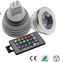 Беспроводной пульт дистанционного управления RGB E27 MR16 GU10 Светодиодная лампа 12 В 85-265 в 3 Вт точечная лампа многоцветный для освещение для домашней вечеринки 2024 - купить недорого