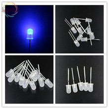 1000pcs 5MM Round Top Diffused Blue Leds Urtal Bright Bulb Light F5MM Emitting Diodes Electronic Components Wholesale Retail 2024 - buy cheap