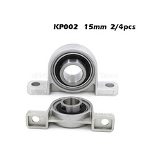 KP002 2PCS/PCS NEW 15mm caliber Zinc Alloy mounted bearings KP002 UCP002 P002 insert bearing pillow block bearing housing 2024 - buy cheap