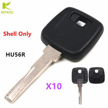 KEYECU 10PCS/LOT Replacement Key Blank Transponder Key Shell Uncut HU56R Blade for Volvo VOLVO S40 V40 S60 S80 XC70 1997-2006 2024 - buy cheap