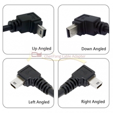 5M 3M 1,8 M 0,5 M Mini USB B Tipo 5pin macho arriba abajo en ángulo izquierdo-derecho 90 grados a USB 2,0 macho Cable de datos con EMI ferrita Core5M 2024 - compra barato