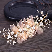 Exquisite Handmade Silk Yarn Flower Headbands for Women Wedding Party Hair Ornaments Bride Hair Jewelry Accessory Wholesale M168 2024 - buy cheap