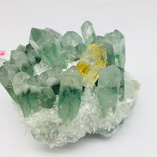 760g natural lindo anel de chama verde de cristal de quartzo cluster 2024 - compre barato