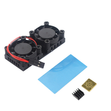 Ventilador duplo raspberry pi com dissipador de calor, cooler duplo para raspberry pi 3 modelo b + plus ou 3b 2024 - compre barato