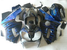 Injection mold Fairing kit for KAWASAKI Ninja ZX12R 00 01 ZX 12R 2000 2001 zx12r ABS Blue flames Black Fairings set+gifts KQ13 2024 - buy cheap