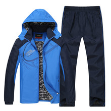 New Men's Winter Sportswear Thicken Warm Coat + Pants Suit Casual Male Tracksuit Outwear Hoodie Jacket Sets Large Size 6XL 2024 - buy cheap