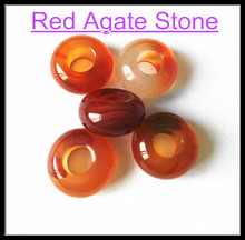 12pcs/lot nature carnelian red agatee bead european bead accessories jewelry beads for bracelet making size 8x14mm hole size 5mm 2024 - buy cheap