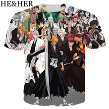 New Harajuku style Anime BLEACH t shirt men/women 3D printed t-shirts Short sleeve hip hop tshirt streetwear summer tops 2024 - buy cheap