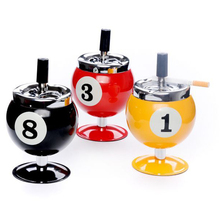 Creative Push Down Cigarette Ashtray No.8 Billiards Ball Ashtray without Base Metal Smoking Ash Tray for Indoor/Outdoor Use tool 2024 - buy cheap