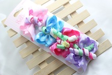 4 styles/lot Kid girls Curly Bring Hairpin Suit Headwear Hairpin baby hair clip toddler girls hair pin bows 2024 - buy cheap