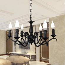 Fashion new black led Chandeliers led lamps high quality iron Chandelier living room E14 led lustre light Chandeliers Z50 2024 - buy cheap