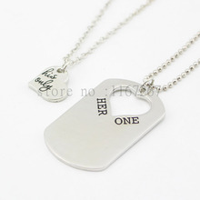 2015 Lovers' "Her One His Only"Dog Tag Set The Original Hand Stamped Couples Jewelry Gift for Couple Newlyweds Keychain&necklace 2024 - buy cheap