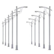 LNH12 10pcs Model Railway Lamppost lamps Street Lights HO OO Scale LEDs NEW 2024 - buy cheap