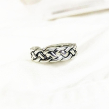 Sole Memory Retro Mini Chain Simple Thai Silver Creative Silver Color Female Resizable Opening Rings SRI346 2024 - buy cheap