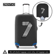Black Metal Numbers Printing Holiday Suitcase Luggage Protective Covers Fits 18-32Inch Trip Travel Trolley Case Bag Dropshipping 2024 - buy cheap